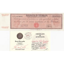 10000 LIRE TITOLO PROVVISORIO MEDUSA 18 NOVEMBRE 1947  SPL/SPL+ 